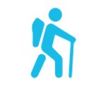 person hiking icon