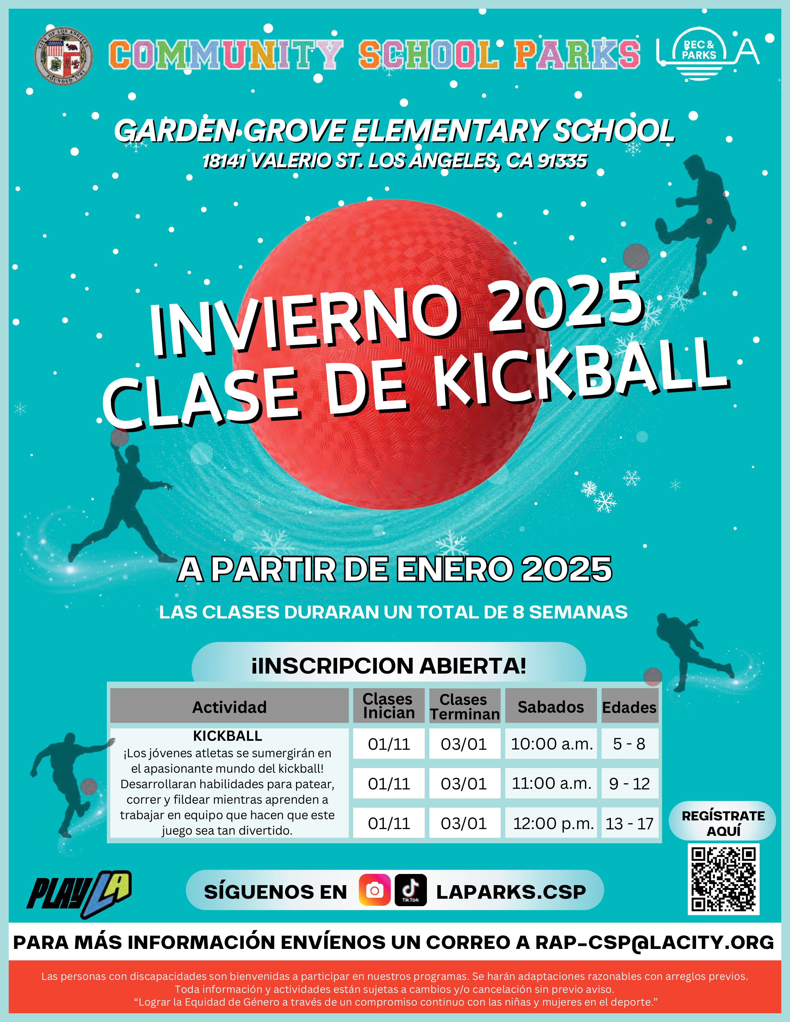 winter kickball class