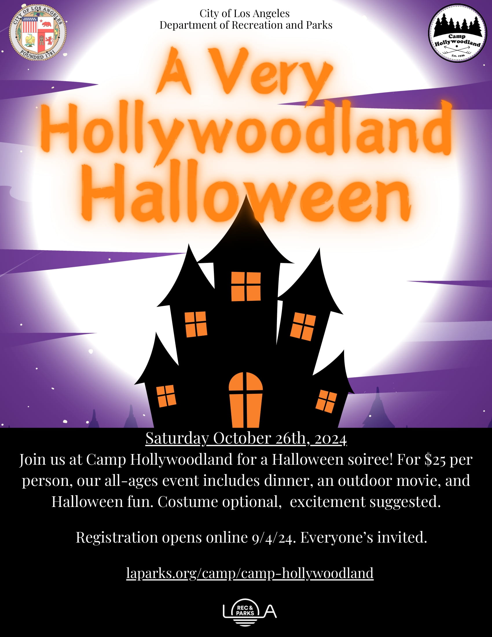 camp hollywoodland flyer